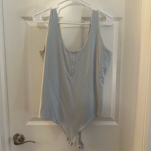 light blue Abercrombie and Fitch body suit